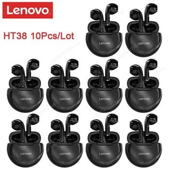 Оригинални Слушалки Lenovo HT38 TWS Mini Bluetooth Безжични Слушалки С Микрофон Спортни Водоустойчив 9D Стерео Слушалки Hifi, 10 бр./лот