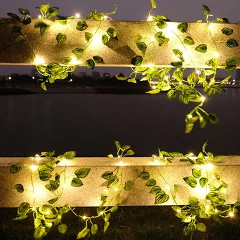 Гирлянди с кленов лист, 10 м-100 led, 5 М-50 led, 2 М-20 led, коледни светлини, приказни светлини за външна украса на градината на закрито