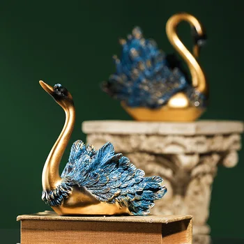 Събиране на ръчно изработени изделия от смола на Европейския керамични притежателя лебед творчески украса за спални керамичен съд jar home decor