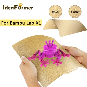 Лист Pei 257*257 Двустранен Канава Магнитен Вграден Пружинен Стоманени Лист За 3D-принтер Bambu Lab X1 X1C X1-Carbon Combo