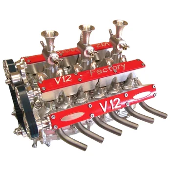 Модел мини-четырехтактного на двигателя V12 163CC 12-цилиндров метал двигател с водно охлаждане на метанол е Подходящ за ретро модели Aldult Toy