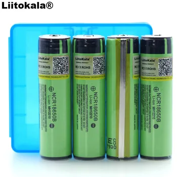 4 бр. Liitokala Защитени Оригинални 18650 NCR18650B 3400 mah Акумулаторна литиево-йонна батерия с печатна платка 3,7 В, за фенерче + кутия за съхранение