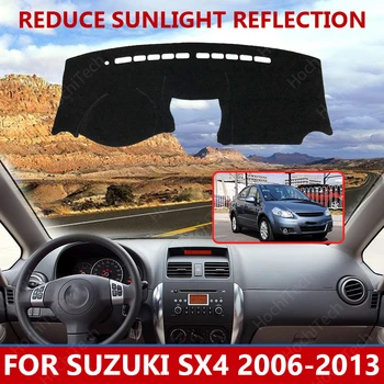 Автомобилен стайлинг, замшевый подложка за арматурното табло, тампон върху таблото, подложка за арматурното табло, килим за Suzuki SX4 2006-2013