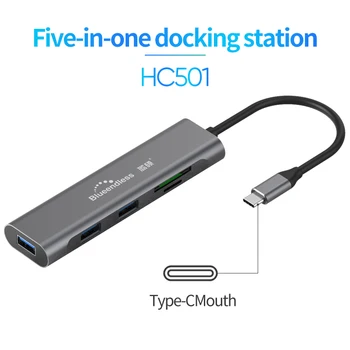 ХЪБ USB Type C USB 3.0 Конектор за четене TF SD Хъб 3.0 За Macbook Huawei DELL Surface Docking Station