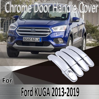 За Ford KUGA MK2 2013 ~ 2019 2014 2015 2016 етикети за стайлинг на коса, украса, хромирана рамка, която дръжка, покритие, боядисване, ремонт на автомобилни аксесоари