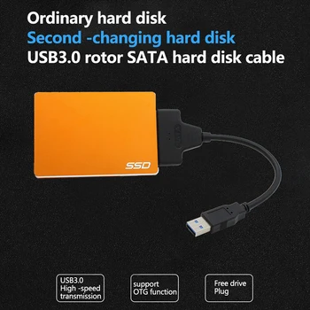 7 + 15 22-Пинов Кабел SATA 3 2,5 HDD/SSD USB Адаптер за Високоскоростен пренос на Данни 5 Gbit/с Конвертор на Външен твърд диск Подходящ За Windows 7,10