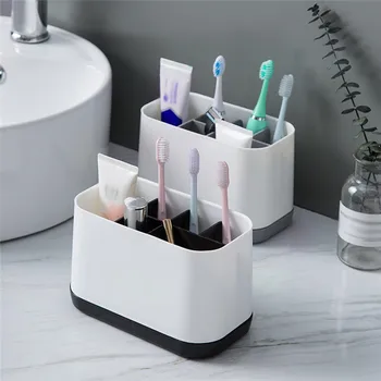 Многофункционален държач за съхранение на четка за зъби Електрическа четка за зъби Сливная часова Полк за тоалетна, баня Кутия за съхранение на четки за почистване на сапун