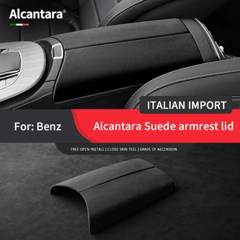 2 * Велур ABS Интериор на Автомобила Централен Подлакътник Кутия Конзола Кутия За Съхранение на Накладки За Mercedes-Benz C E GLC Class W213 W205 X253