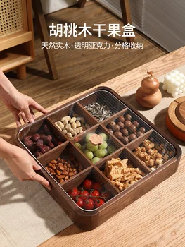 Кутия за бонбони от масивна дървесина тава за съхранение на закуски Японски домашен отдел за украса на масата в хола кутия за сушени плодове