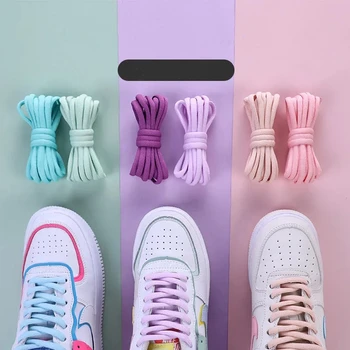 22 вида цветове Спортни бели обувки, обувки, обувки с ярки цветове, неэластичные кръгли шнурове, връзки за лагер на обувки, аксесоари за връзки за обувки