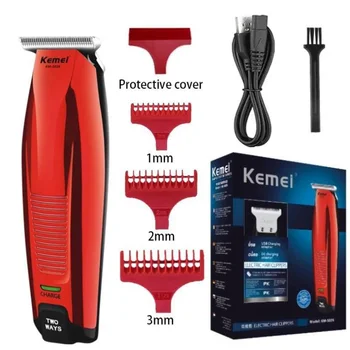 Kemei KM-5026 Професионален електрически безжичен LCD тример за коса, едро, акумулаторна машина за подстригване на коса, подстригване за коса за продажба