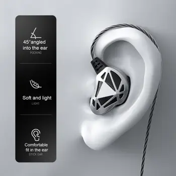 Кабелни слушалки, практичен HiFi звук с микрофон, тежък бас, 3,5 мм, слушалки с кабел, захранване за мобилен телефон