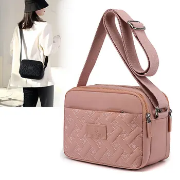 Дамски чанта през рамо, жените найлон малка чанта 2023, лятна модна чанта-месинджър, однотонная ежедневна чанта, портфейл на улицата, чанти и калъфи за телефони