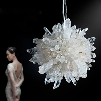 Висящи осветителни тела от естествен кристал, американски led модерни и луксозни висящи полилеи, лампа Nordic Creative Small Droplight