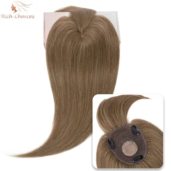 Богат избор топперов от човешка коса за жени 10x12 см, игли за коса с бретон, невидими за кожата на главата, преки от косопад