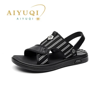Сандали AIYUQI Мъжки летни 2023 нови нескользящие сандали мъжки тенденция дишащи плажни обувки мъжки