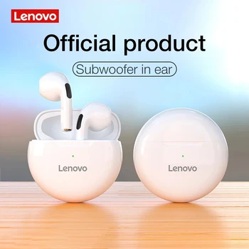 Оригинални безжични слушалки Lenovo HT38 Bluetooth 5.0, водоустойчива спортна слушалки, слушалки с микрофон с шумопотискане