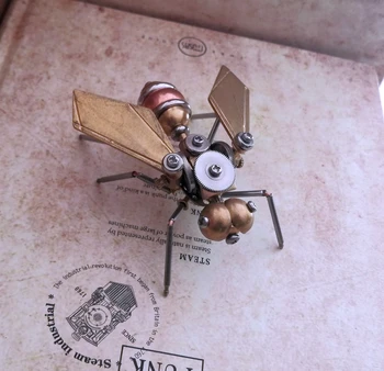 3D САМ механични насекоми steampunk плодови мухи изцяло метална бижута ръчна изработка, ръчно изработени