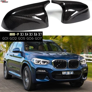 2 ЕЛЕМЕНТА M Look Капачка Огледало на Колата е От Въглеродни Влакна За BMW X3 G01 X4 G02 X5 G05 X6 G06 X7 G07 Странично Крило Врати за Обратно виждане във формата На Миди 2018 Г.-В