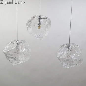 Модерен Окачен Лампа Nordic Glass Прости Креативни Led Висящи плафониери за Кухни Окачен Лампа Прозрачен
