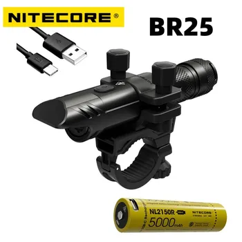 Фенерче Nitecore BR25 USB-C, Акумулаторна батерия Велосипеден Предния Фенер с Висока Производителност 1400 Лумена Велосипеден Фенер С батерия Nl2150R