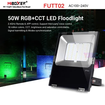Miboxer 50 W RGB + CCT led Прожектор Зелено пространство/Градина/пътни настилки, декорация Умен Външен Лампа водоустойчива IP65 2,4 G RF Дистанционно Управление
