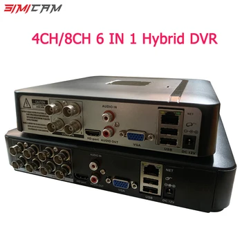 8CH 4CH видео Рекордер, Мини DVR XVR AHD Аналогов 6в1 Хибриден 5MP 1080P за Комплекти за видеонаблюдение NVR Onvif IP Камера Система за Мониторинг на Сигурността