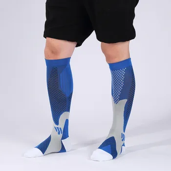 Мъжки и женски компресия чорапи за джогинг, футбол, правят умора, правят болка, 20-30 мм hg.ст., черни компресия чорапи, подходящи за спортни чорапи