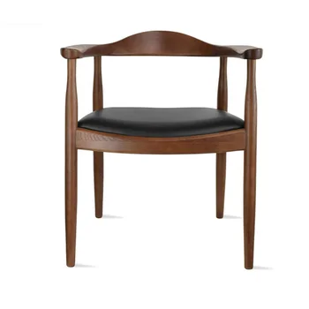 Президентское съвременно стол от изкуствена кожа средата на века, обяд стол Кенеди за хол