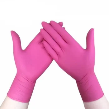 100 бр./кор. нитриловые ръкавици, черни, безопасни, водоустойчиви, не причиняват алергии, кухненски, лабораторни, маслоустойчив, синтетични нитриловые