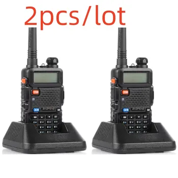 2 бр. Преносима радиостанция Baofeng UV-5R Двухдиапазонная Двустранно Радиостанция VHF/UHF 136-174 Mhz и 400-520 Mhz FM Портативен Радиоприемник