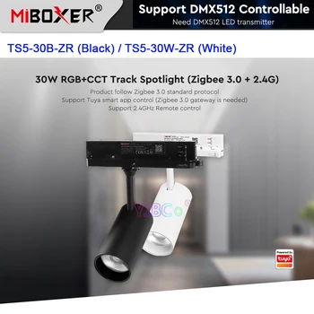 Miboxer 2,4 G Zigbee 3,0 RGBCCT Led Трековый Лампа 30 W Прожектор Рельсового тип Тавана на Hristo .. / APP / DMX512 Предавател / 2,4 G дистанционно управление