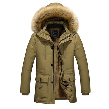 Брандираната зимно яке за мъже, размер 5XL, топло дебела ветровка, ватирани флисовые паркове с памучна подплата, военно палто, дрехи, добра