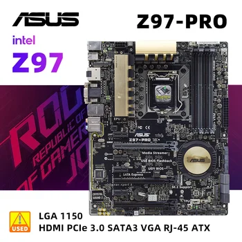 Z97 Комплект дънната платка ASUS Z97-PRO + I5 4690S LGA 1150 DDR3, 32 GB, PCI-E 3,0 USB3.0 M. 2 4 × SATA III VGA ATX за процесори I5-4570S