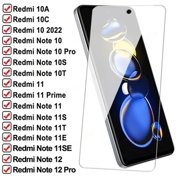 9D Закалено Стъкло За Xiaomi Redmi 11 Prime 10A 10В Защитно Фолио За екрана на Note 10 12 10T 10S 11T 11S 11R 11SE 11E Pro Защитно Фолио