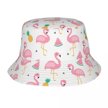 Шапка с фламинго, модни солнцезащитная шапка, градинска шапка рибар за жени и мъже, наградата на плажни шапки, шапка за риболов