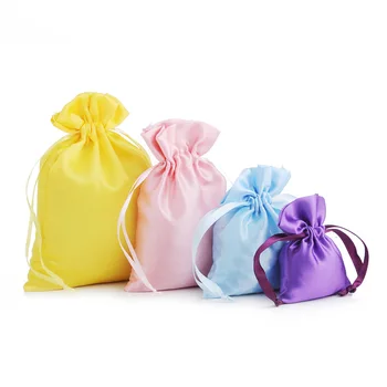 100 бр./лот, 8x11 см, тъмно-сини меки сатенени торбички, чанти съвсем малък за бонбони, сватба, коледа, коледни подаръци, опаковки, торбички, чанти за бижута
