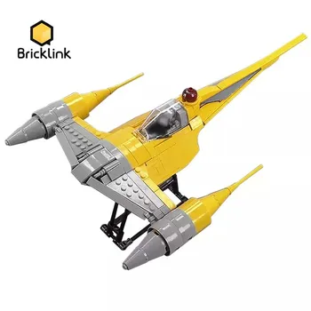Bricklink 75092 Movie Star Naboo N-1 Изтребител MOC Defender Оръжие Боен Космически Кораб градивните елементи на Играчки За Деца, Подарък за Момче