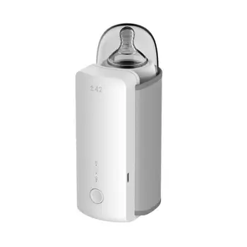 Преносим пътен нагревател бутилки USB Акумулаторна нагревател за гърдите Нощен нагревател мляко Термостат Аксесоари за хранене с топъл прясно мляко