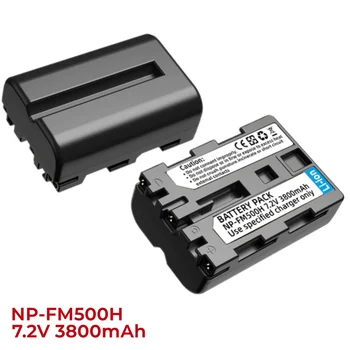 NP-FM500H 2 броя Сменяеми батерия 3800 mah за Sony Alpha магистрала a57/A58/а a65/A68/A77/А99/A100/A200/A300/A500 。 Съвместим с оригиналния