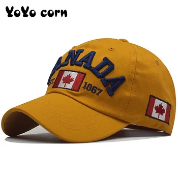 Аз обичам Канада, Нова бейзболна шапка От Промит Памук, бейзболна шапка възстановяване на предишното положение За Мъже И Жени, Папина Шапка С Бродерия, Ежедневни шапки, Шапки в стил Хип-Хоп