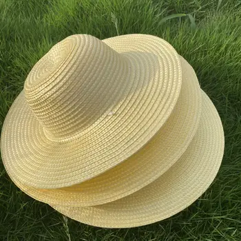 Шапка Gorras Шапка 10шт Проста сгъваема плажната солнцезащитная сламена шапка на Едро Дамски, мъжки сламени шапки с широка периферия