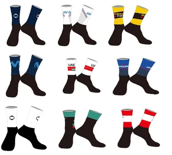 ЛАЗЕРНО РЯЗАНЕ ЕДНА ДВОЙКА 2022 INEOS QUICK STEP ALPECIN FENIX TEAM Чорапи за Колоездене-Мини на Велосипедни Състезания MITI Чорапи Дишащи