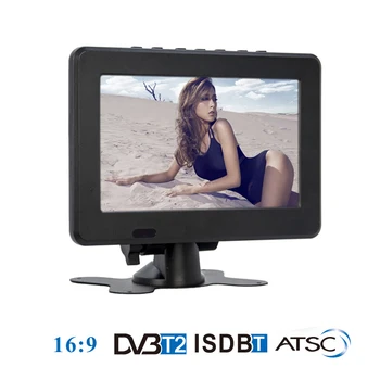 D7 Портативен телевизор DVB-T2 ATSC ISDB-T с tdt 7-инчов Цифров Аналогов Мини-автомобилен телевизор С поддръжка на USB TF MP4 H. 265 AC3