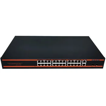 24 Порта PoE с 2 и 2 SFP порта 10/100/1000 Mbps gigabit switch PoE по възходяща линия на комуникация цена мрежов комутатор