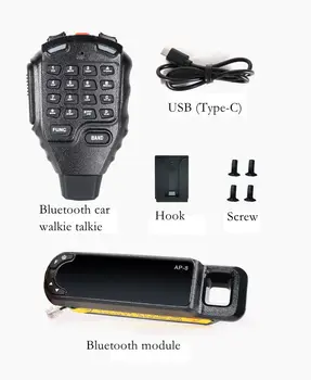 ZASTONE D9000 Bluetooth Безжична автомобилна радиостанция Микрофон с комплект за ъпгрейд панел, Bluetooth