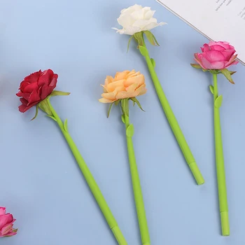 1 бр. неутрална дръжка 0,5 мм, един вид имитация на рози, подарък дръжка, образование и офис, училище пишещи средства HY-102