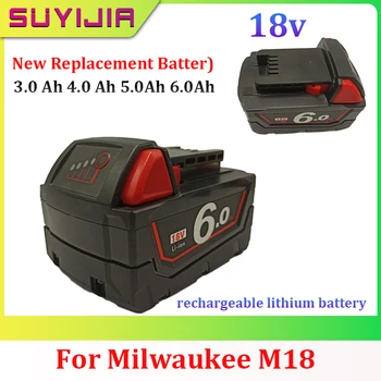 Акумулаторна литиева батерия 18V 3.0 Ah 4.0 5.0 Ah Ah 6.0 Ah за - Milwaukee Съвместим 48-59-181 48-59-1850 Безжични електрически инструменти