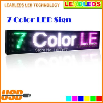 30x6 инчов пълноцветен RGB програмируеми led дисплей с превъртане съобщения Знак Поддръжка на многоезичен дисплей