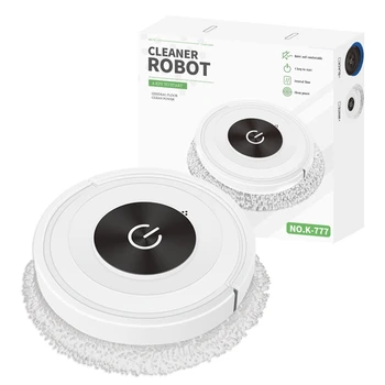 Безшумен робот за почистване, подметающий умни домакински уред, прахосмукачка, лесен за използване (бял)